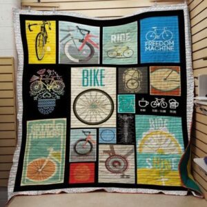 Bike Skull Quilt Blanket  Quilt